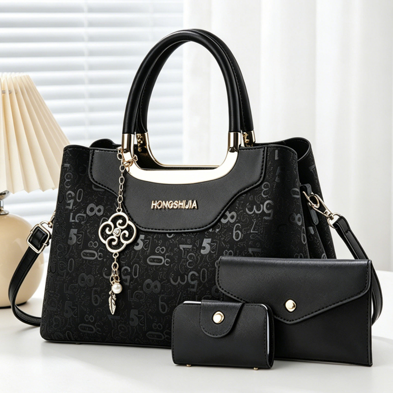 Luxury Bags For Women - 3-teiliges Modisches Damen-Handtaschenset, Leicht Luxuriöse Digital-Bedruckte