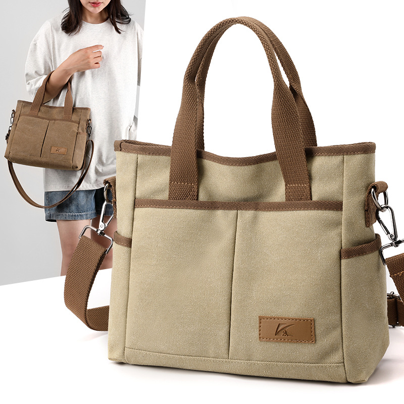 Luxury Bags Korea - Neue Casual Leinwand Tasche Große Kapazität