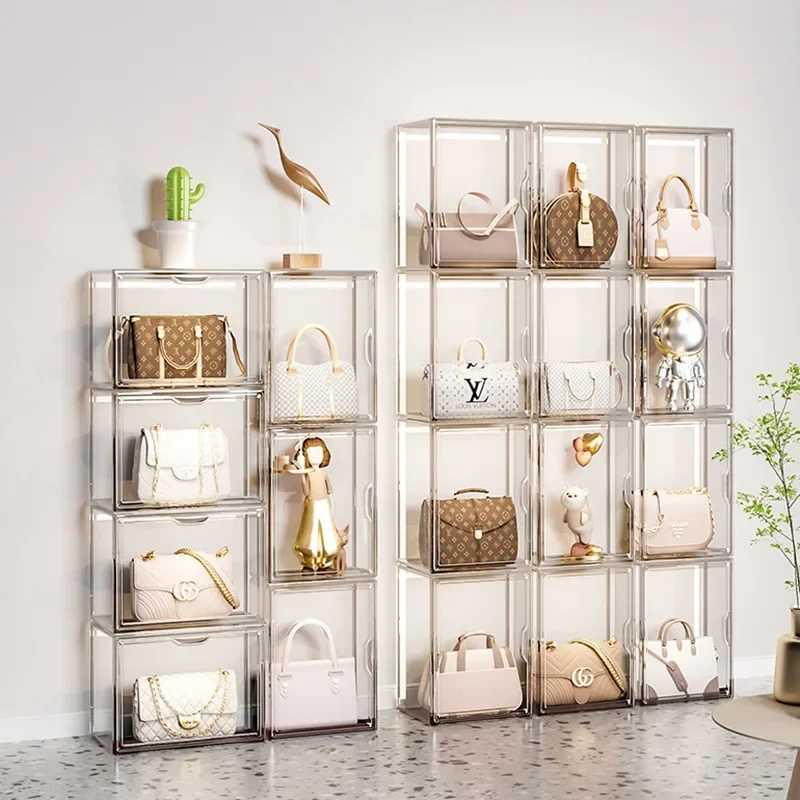 Luxury Bags Brand Names - Taschen-Aufbewahrungsbox, staubdichtes Aufbewahrungsregal für Luxus-Taschen der