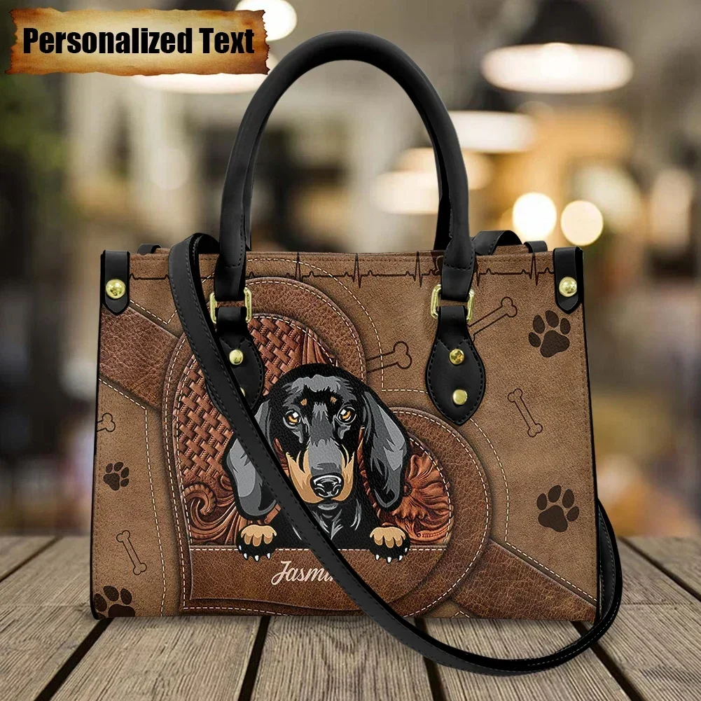 Luxury Bags Brand Names - Leder-Umhängetaschen für Damen, personalisierter Name, niedlicher