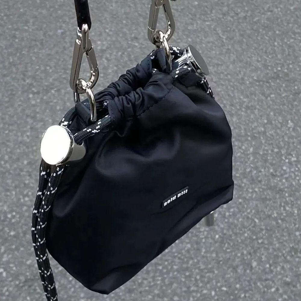 Luxury Bags Korea - Coole Koreanische Stil Schwarz Kordelzug Eimer