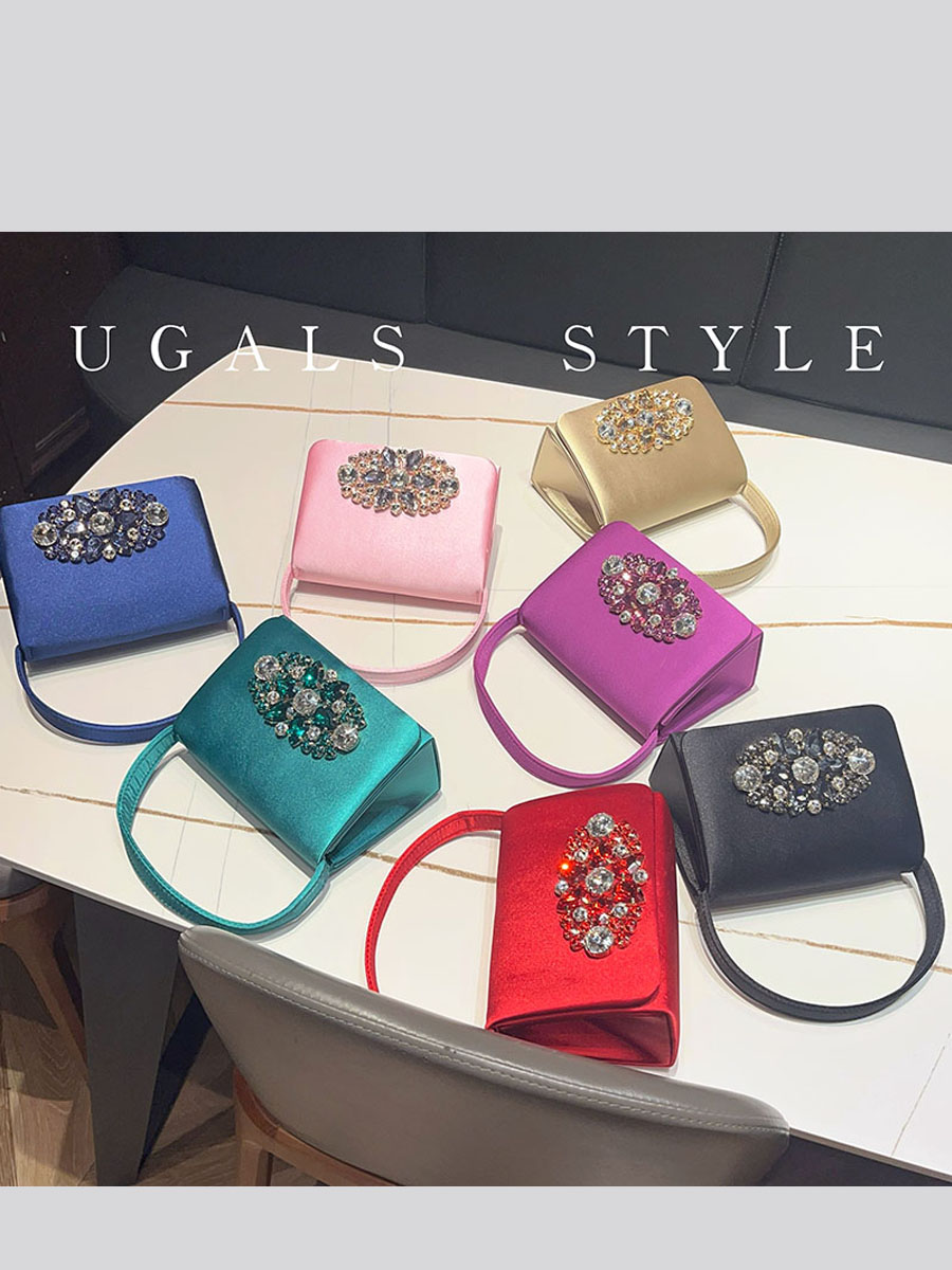 UGALS Luxuriöse Satin-Diamant- – Luxury Bags For Young Women Bewertung und Preis