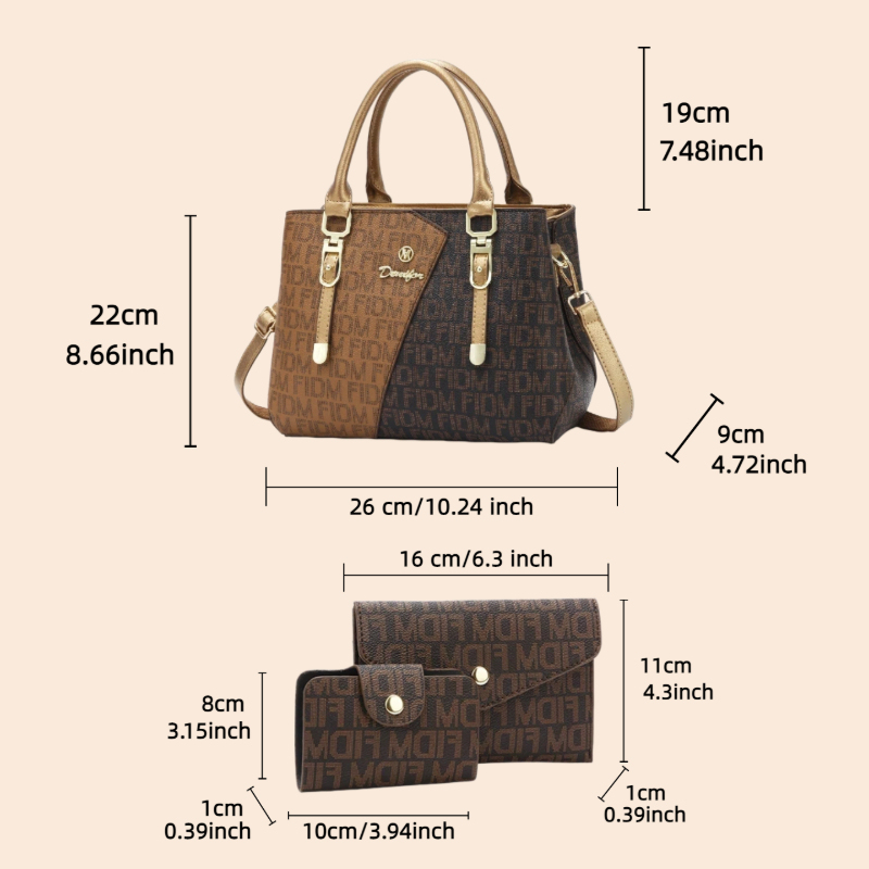 3-teiliges Damen-Taschenset, l – Luxury Bags For Women Bewertung und Preis