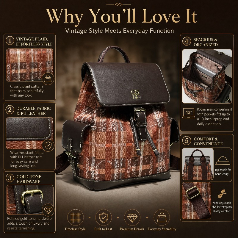 CHHC Modischer Farbblock-Rucks – Luxury Bags For Women Bewertung und Preis